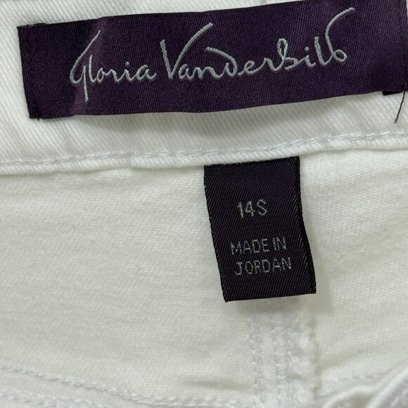 Gloria Vanderbilt Womens Slimming Amanda Jeans 14S Vintage White Cotton Blend - Picture 4 of 8